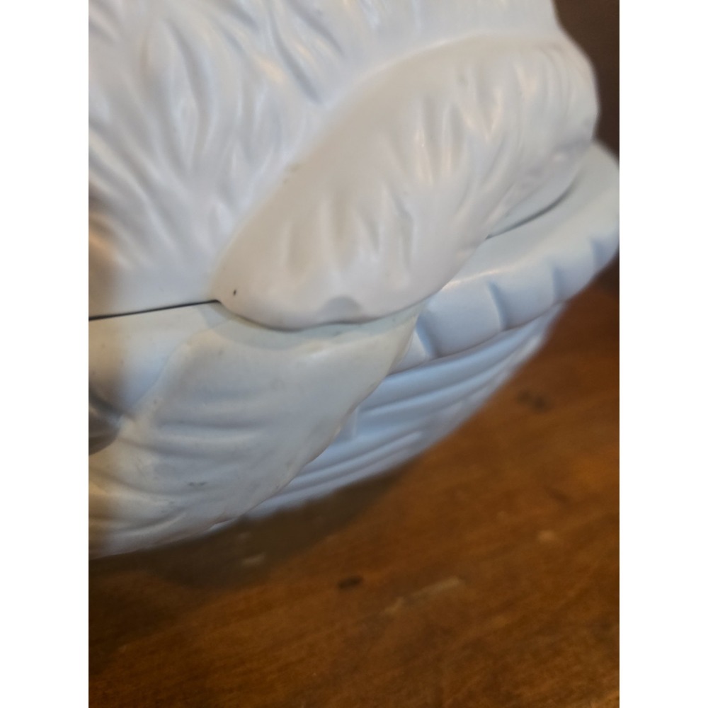 Vintage House of Lloyd 2 Piece Ceramic Cat/Kitten On Basket 1989 Cookie Candy - Picture 10 of 11
